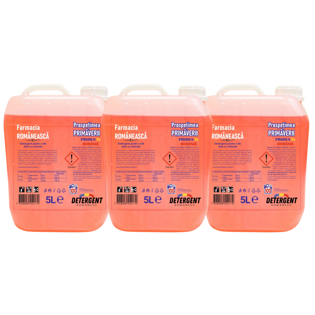 Pachetul cu 3x Detergent Prospetimea Primaverii 5L