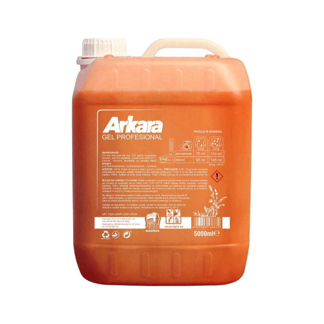 Detergent Arkara Gel Profesional Portocaliu 5L