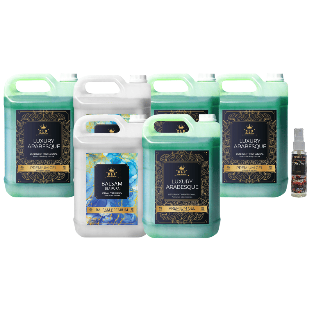 Pachetul cu 4x Detergent Luxury Arabesque + 2x Balsam Eba Pura