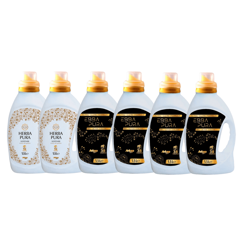 Pachetul cu 4x Detergent Ebba Pura + 2x Balsam Herba Pura