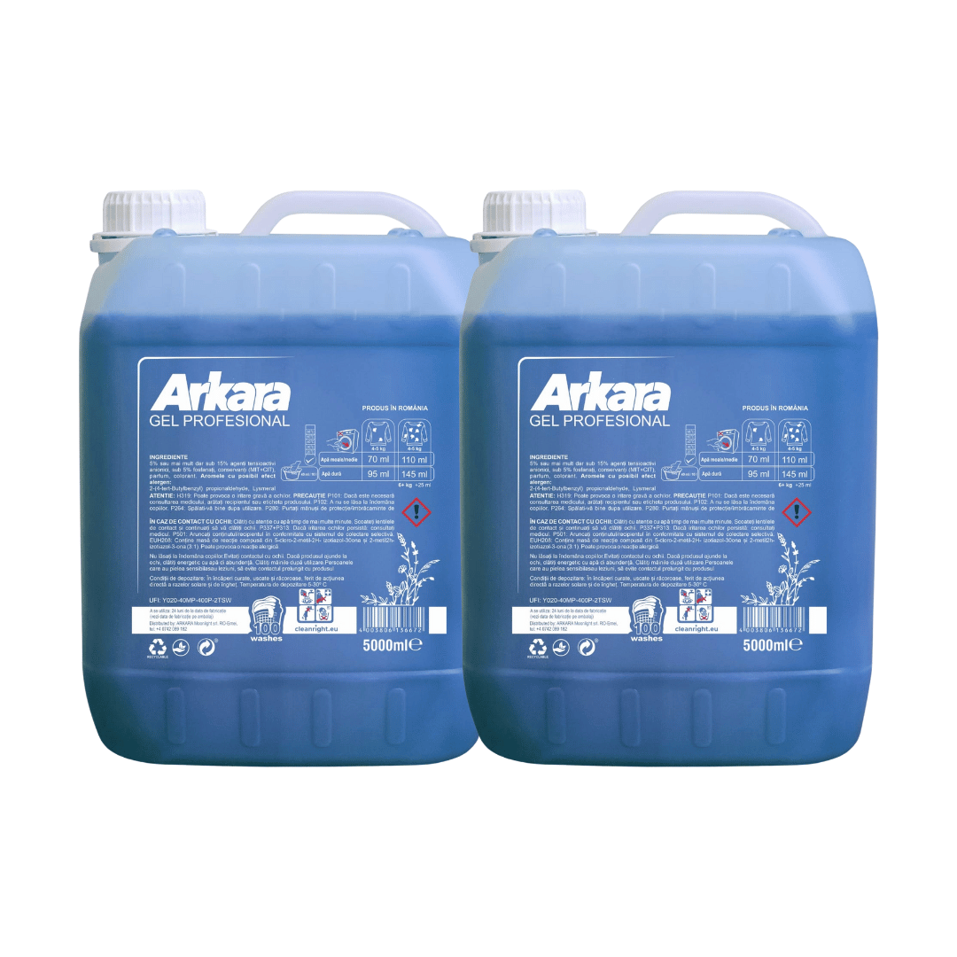 Pachetul cu 2x Detergent Arkara Gel Profesional Albastru